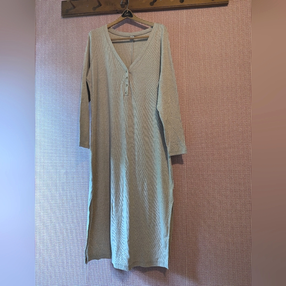 Old navy long sleeve henley dress nwt 2x